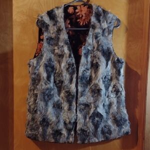 Reversible Fur And Velvet Vest